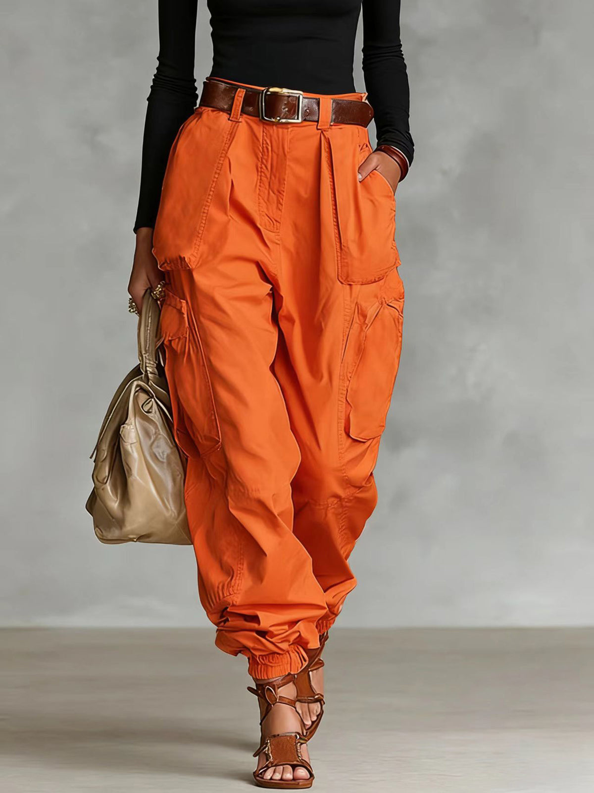 Women's High Waisted Baggy Cargo Pants Wide Leg