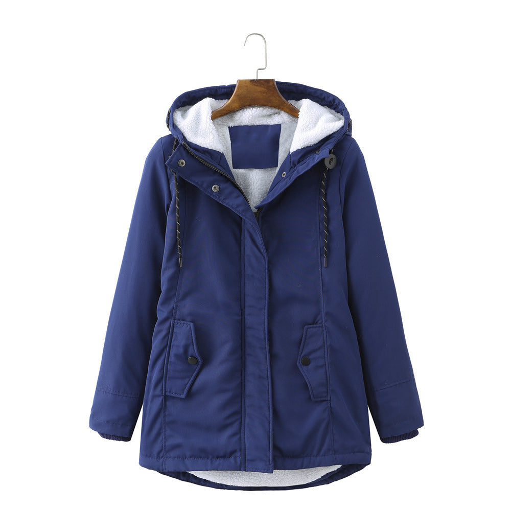 Women's Sherpa Lined Hooded Parka Plus Size Winter Coat