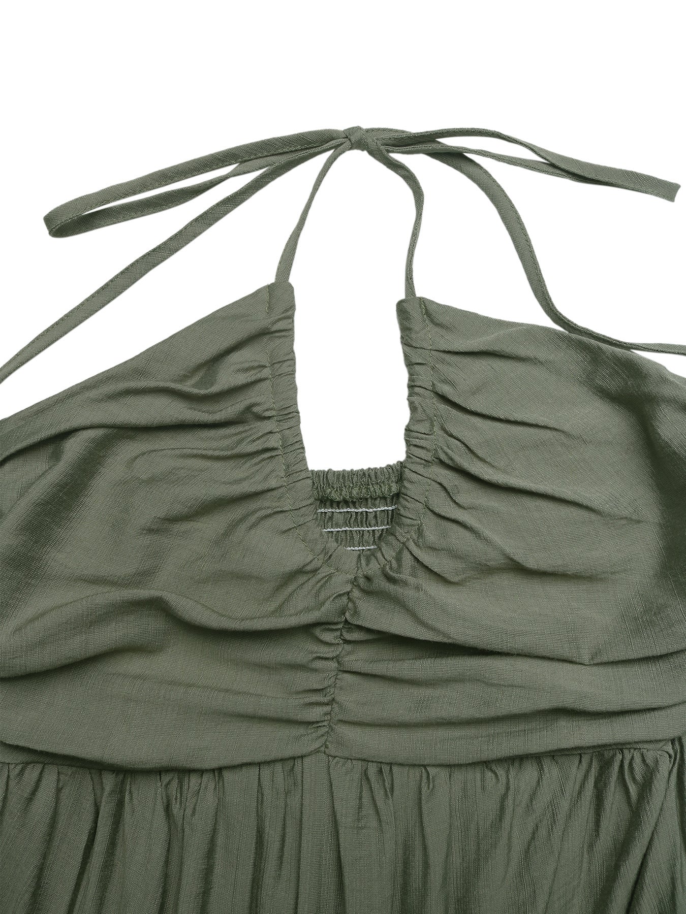 Women's Halter Tiered Maxi Dress Backless Boho Summer Vacation