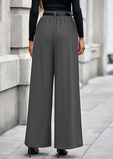 High Waist Wide Leg Dress Pants Business Casual Trousers