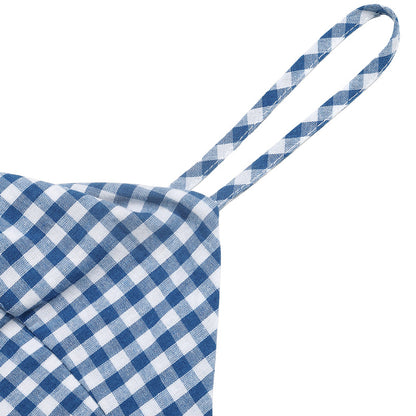 Blue Gingham Bow Front Midi Dress Cottagecore Sundress