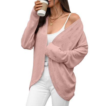 Women's Oversized Open Front Long Sleeve Knit Cardigan