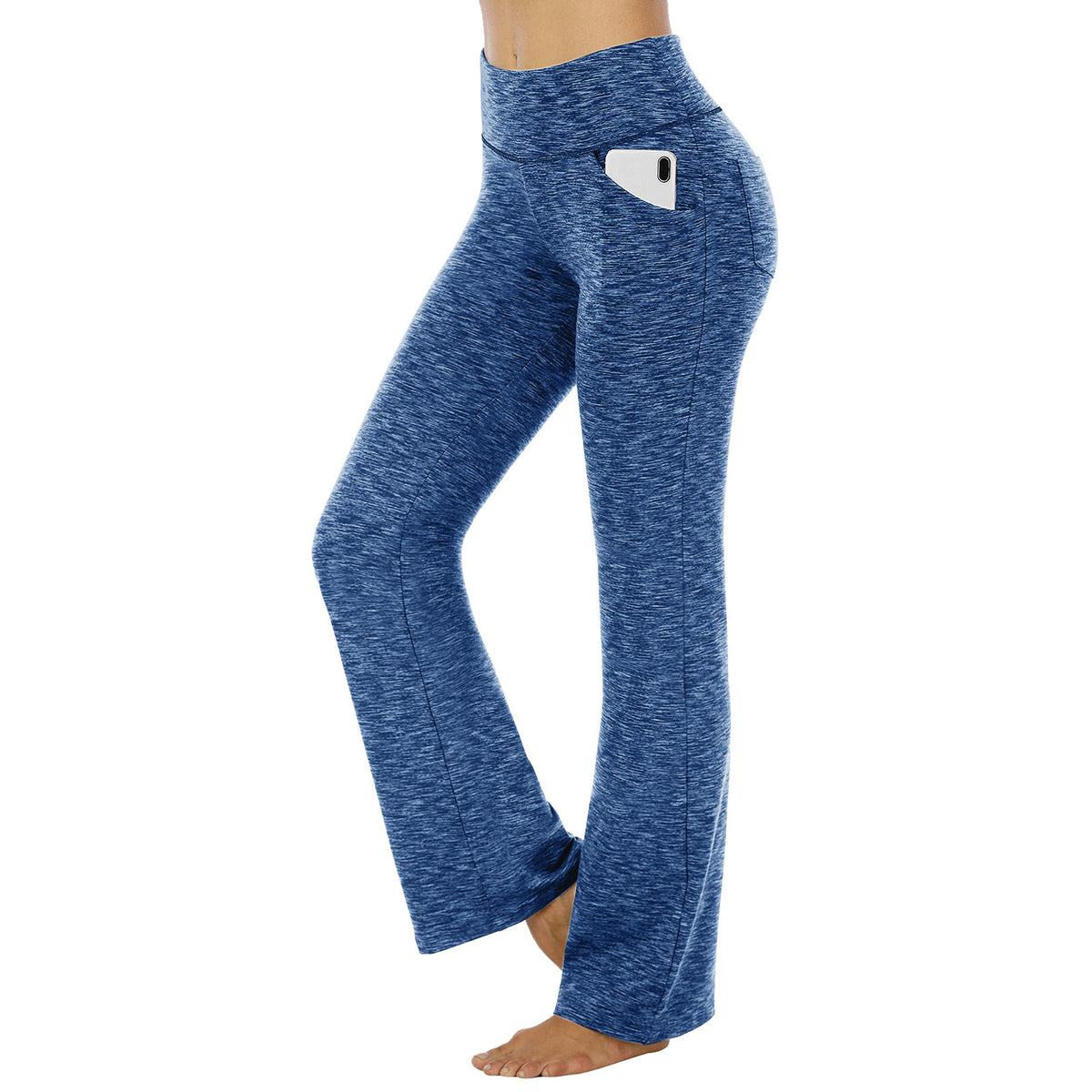 Womens High Waisted Flare Yoga Pants Stretchy with Pockets