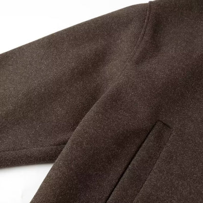 Women's Cropped Jacket Collared Button Front Tweed