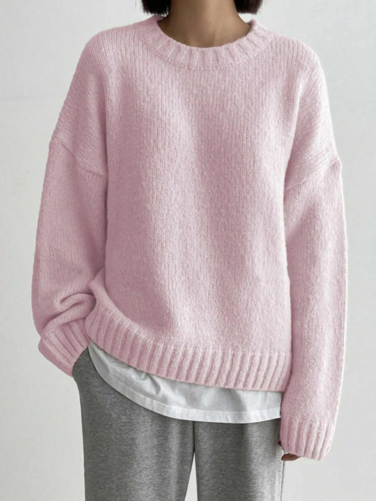 Women's Oversized Chunky Crewneck Pullover Sweater