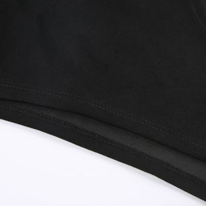 Women Hooded Cut Out Bodysuit Long Sleeve Streetwear