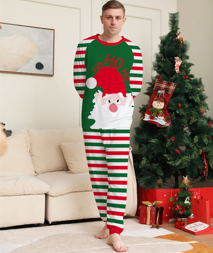 Letter Striped Parent-child Dress Printed Loungewear Christmas Pajamas