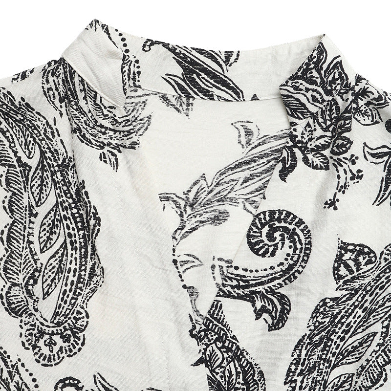 Boho Paisley Print V-Neck Flutter Sleeve Tiered Midi Dress