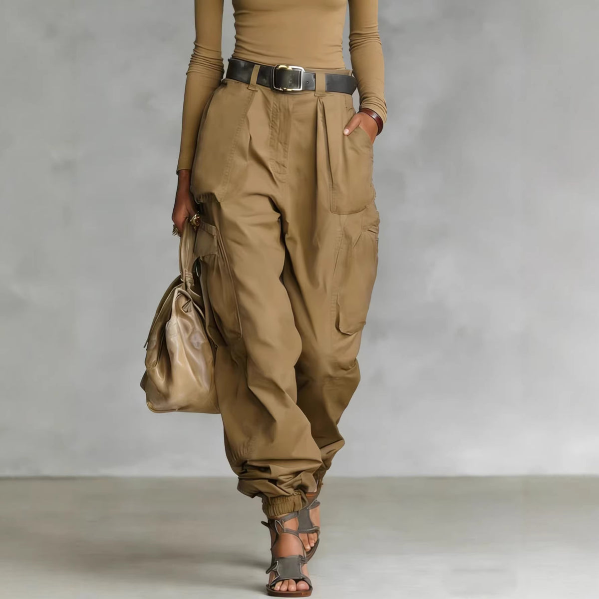 Women's High Waisted Baggy Cargo Pants Wide Leg