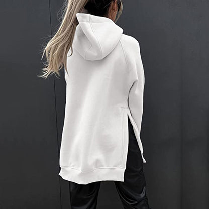 Women's Oversized Fleece Hoodie Tunic Pocket Pullover