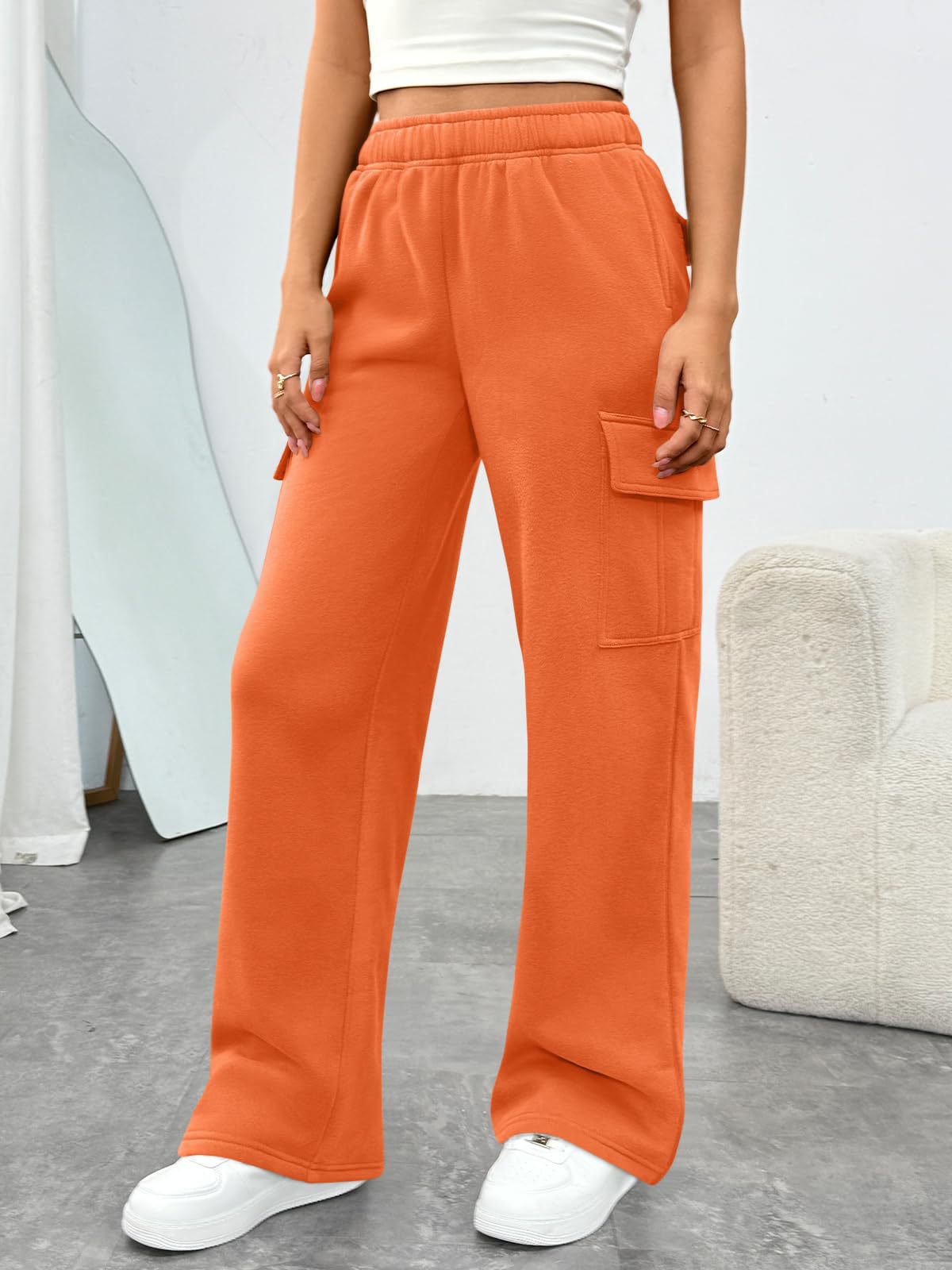 Women's High Waisted Wide Leg Cargo Pants