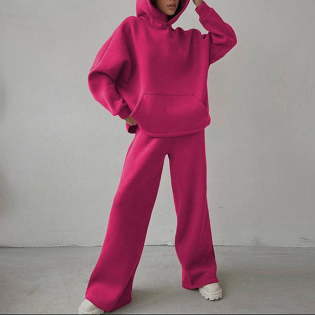Women's Oversized Hoodie Wide Leg Pants Two Piece Set