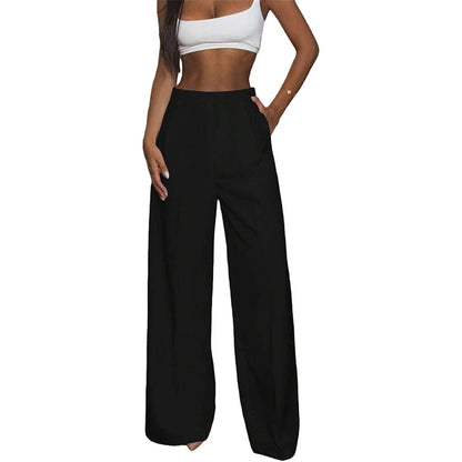 High Waisted Wide Leg Dress Pants Casual Work Trousers
