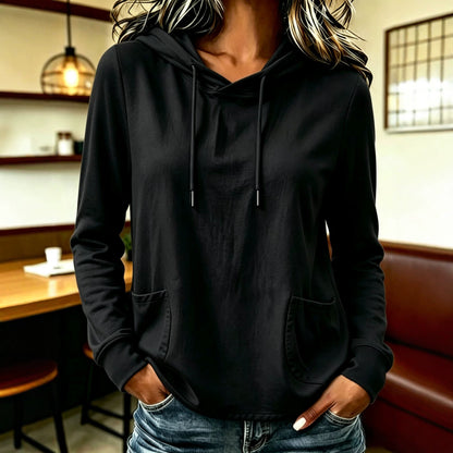 Women's Casual Long Sleeve Pullover Hoodie with Pockets