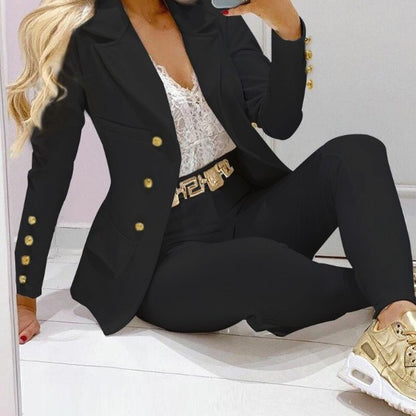 Women's 2 Piece Blazer Pants Set Business Casual