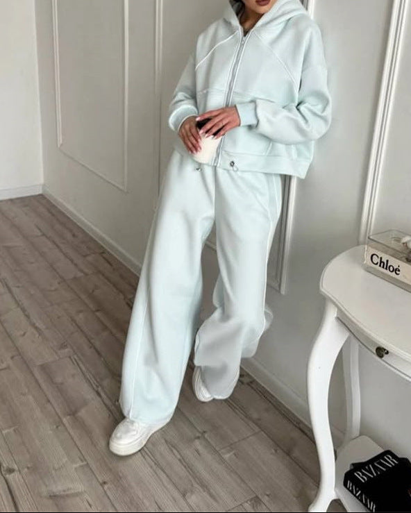 Women's 2 Piece Zip Hoodie Joggers Lounge Set