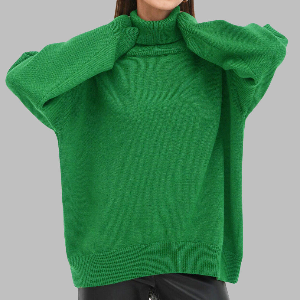 Women's Chunky Oversized Turtleneck Knit Sweater