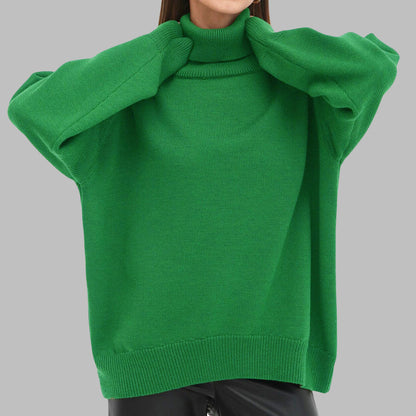 Women's Chunky Oversized Turtleneck Knit Sweater