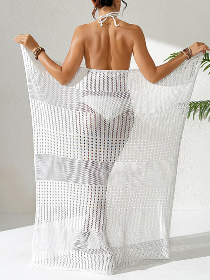 Women's Crochet Beach Cover Up Wrap Maxi Skirt Sarong