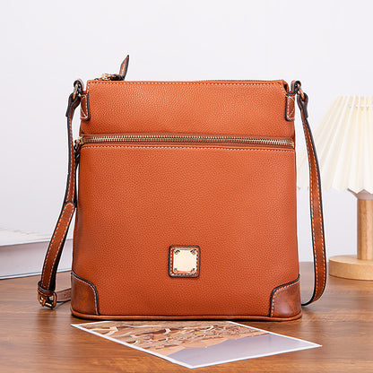 Vintage Pebbled PU Leather Crossbody Bag for Women