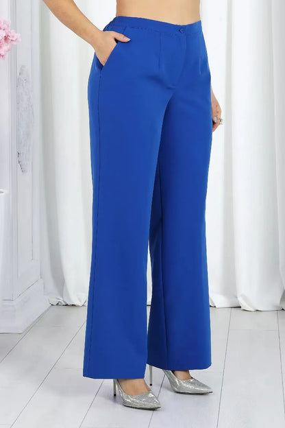 Plus Size Chiffon 2 Piece Set Hi-Lo Top Palazzo Pants