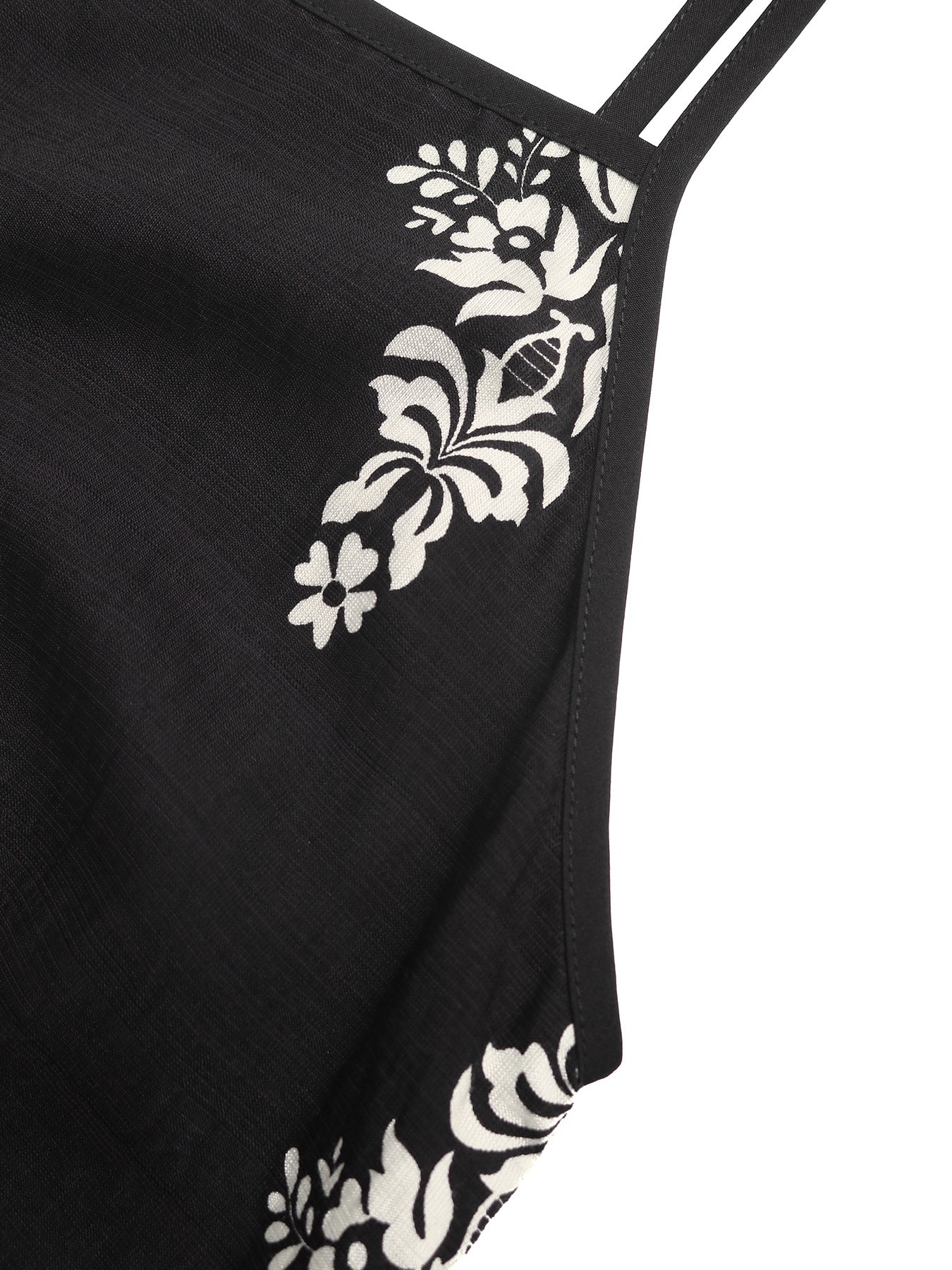 Boho Paisley Maxi Dress Square Neck Spaghetti Strap
