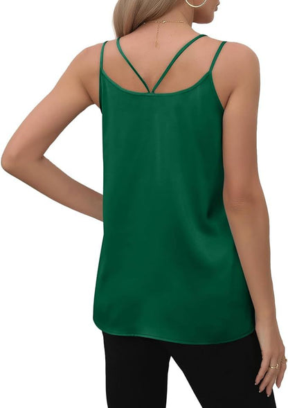 Women’s V Neck Camisole Tank Top Summer Basic