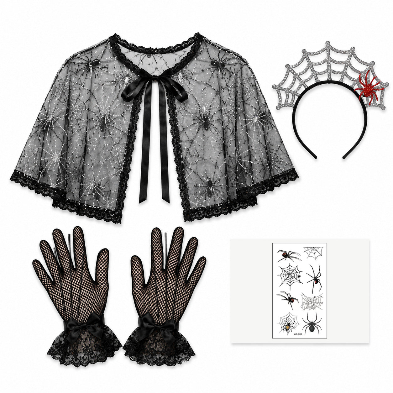 Spider Queen Halloween Costume Accessories Set