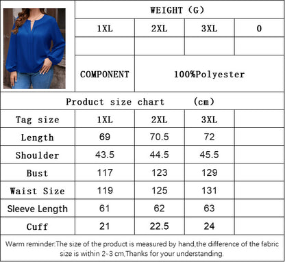 Women's Autumn and Winter Popular Solid Color V-Neck Long Sleeve Casual Top