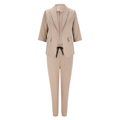 Women's Casual Blazer & Pants Two-Piece Suit Set
