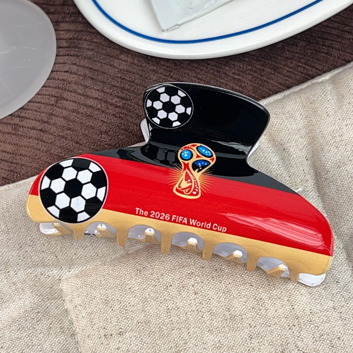 Soccer World Cup Hair Claw Clips Sports Fan Accessories