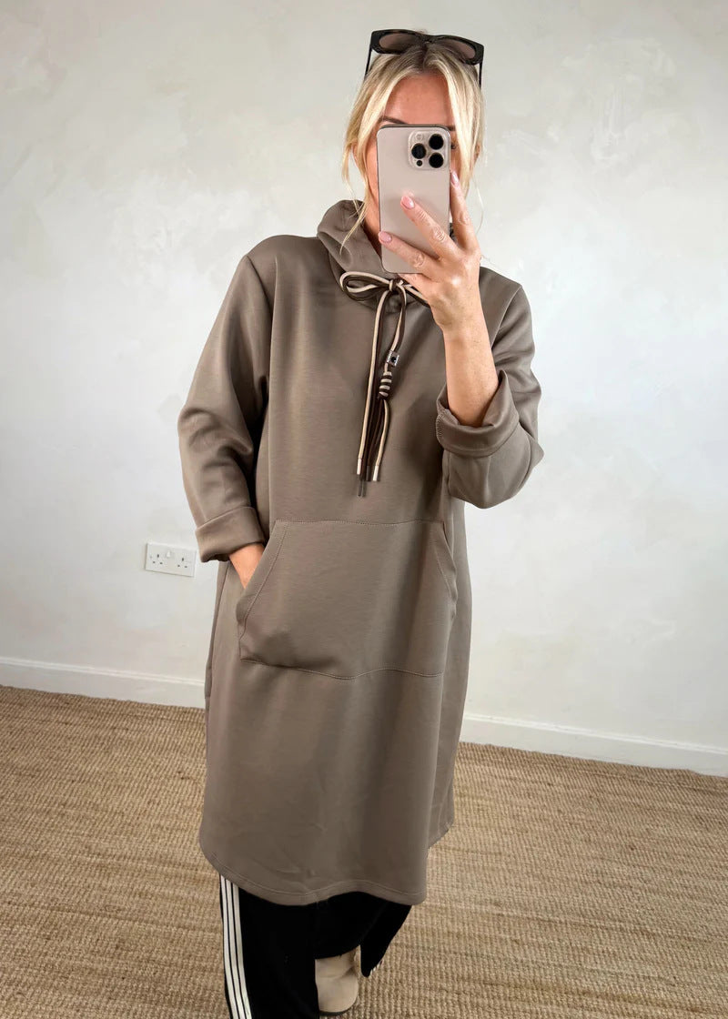 Oversized Hoodie Dress Long Sleeve Casual Pockets
