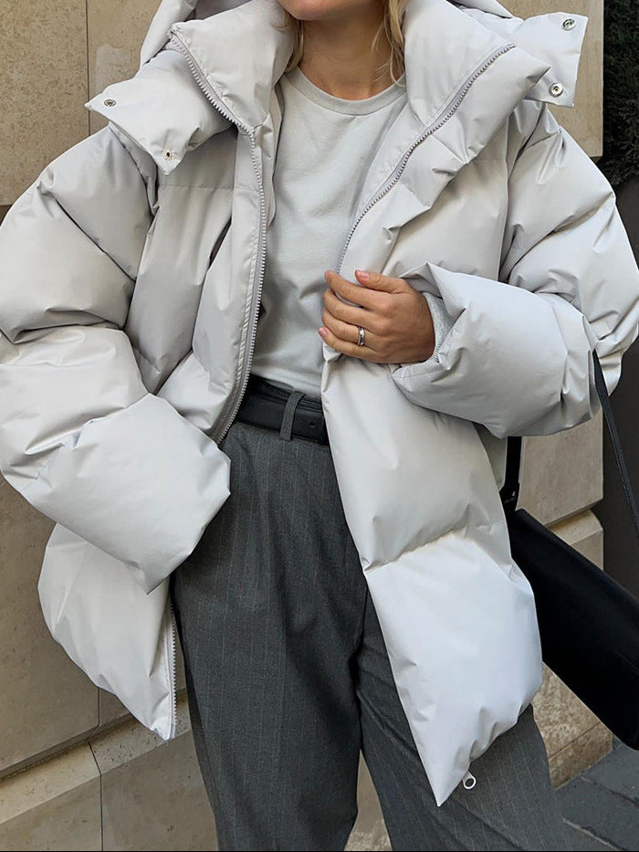 Women's Oversized Puffer Jacket Stand Collar Ultra Thick