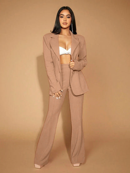 High Waist Straight Leg Pants | Women's Work Trousers