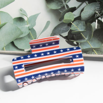 4th of July American Flag Hair Claw Clip USA Style