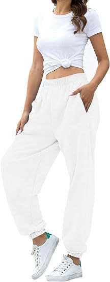 High Waist Loose Fit Sweatpants | Casual Jogger Pants Women