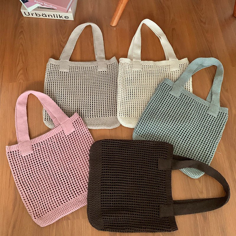 Crochet Handbags Beach Mesh Knit Bags Tote Bags Women's Shoulder Bags