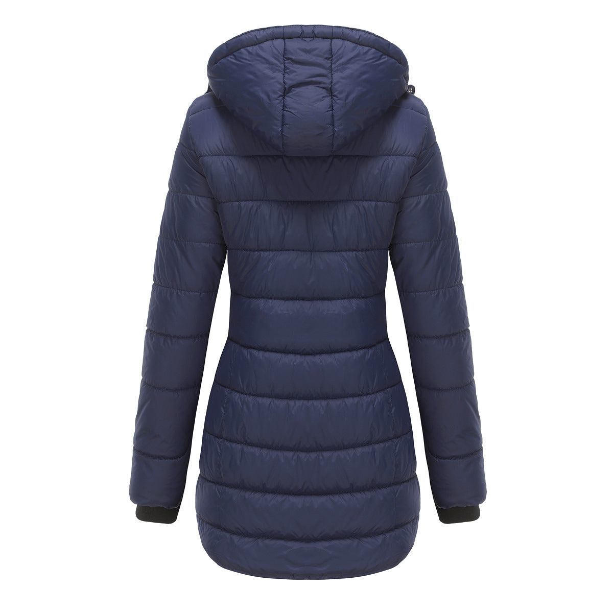 Women's Long Puffer Coat Removable Hood Winter Jacket