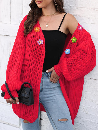 Women's Thick Knitting Sweater Cardigan Loose Sweater