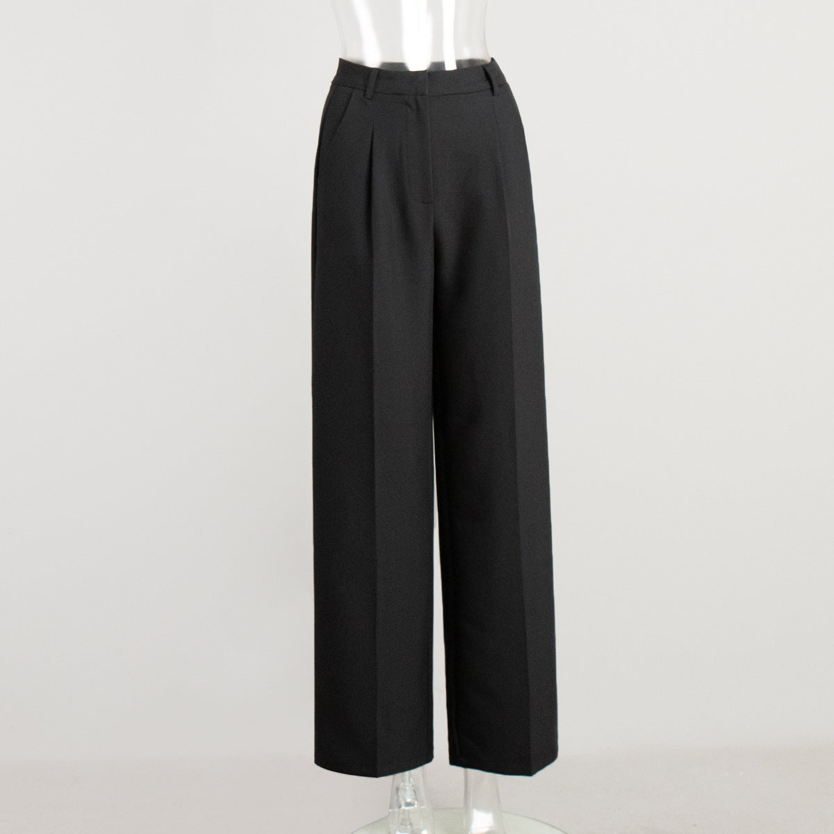 Women's High Waist Pleated Straight Leg Tailored Pants