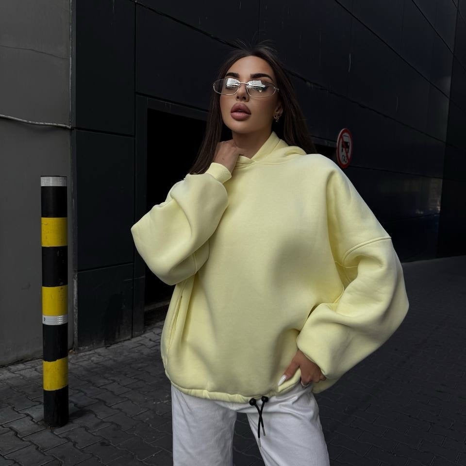 Women's Oversized Fleece Drop Shoulder Hoodie