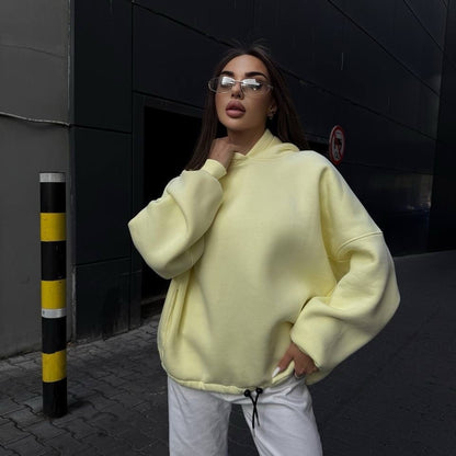 Women's Oversized Fleece Drop Shoulder Hoodie