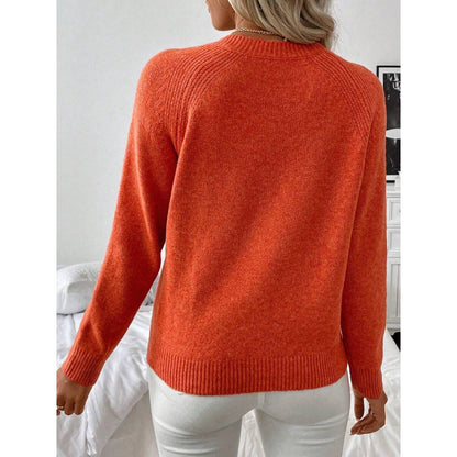 Women's Chenille Button Shoulder Batwing Sweater