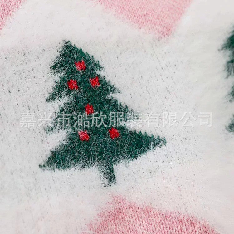 Women's Oversized Fuzzy Snowman Christmas Sweater