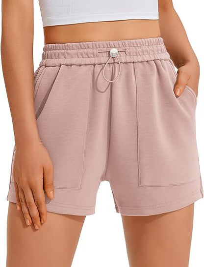 Women's High-Waisted Drawstring Jogger Shorts – Casual Sports Shorts