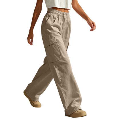 High Waisted Cargo Pants Women Wide Leg Y2K Utility
