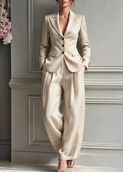 Womens Two Piece Blazer Pants Set Business Casual
