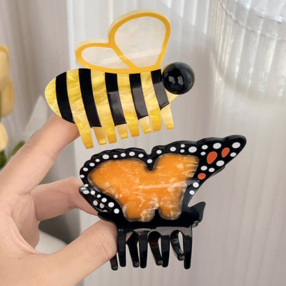 Bee Butterfly Hair Claw Clip Medium Vacation Style