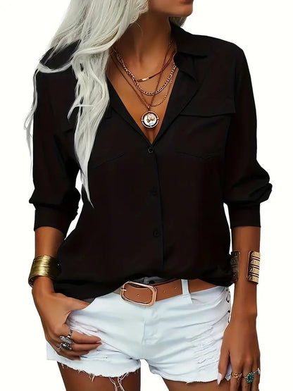 Women's Oversized Button Down Shirt Long Sleeve Collared