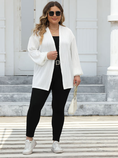 Women's Wavy Striped Casual Loose and Comfortable Lantern Sleeve Air-conditioned Shirt